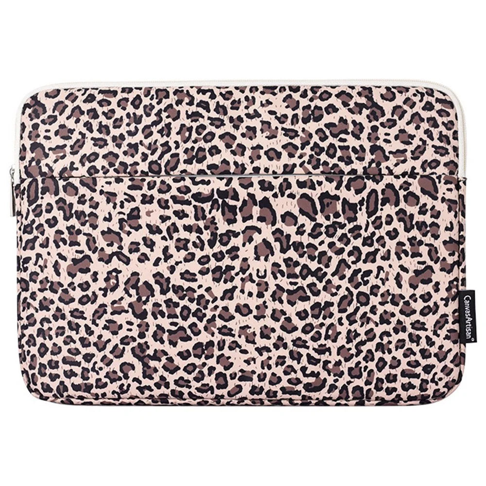 CANVASARTISAN H31-11 Shockproof Portable Carry Case for 11-inch Laptops Scratch Resistant Storage Bag Leopard Printed Waterproof Sleeve Bag - Yellow - 2