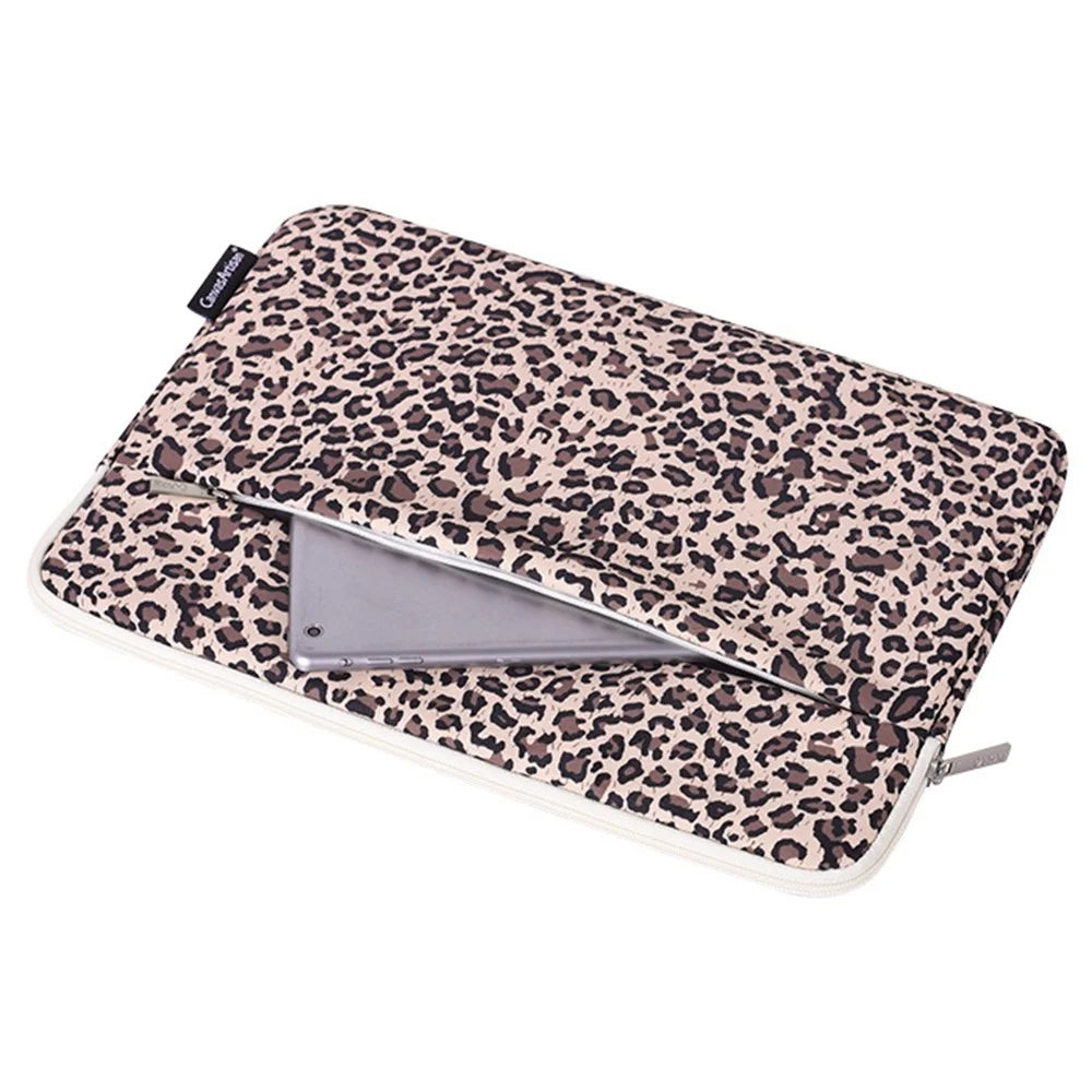 CANVASARTISAN H31-11 Portable Carry Case for 13-inch Laptops Shockproof Sleeve Bag Leopard Printed Water Resistant Slim Bag - Yellow - 4