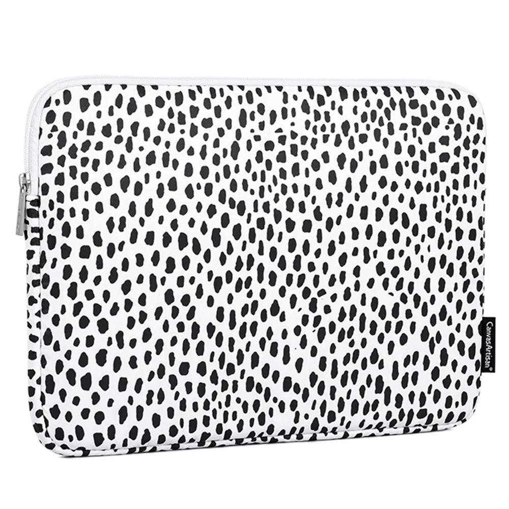CANVASARTISAN H36-T0121 for 14-inch Notebook Cow Grain Patterned Laptop Zippered Protective Bag Polyester Case with Small Bag Set - 2