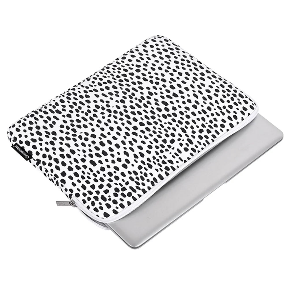 CANVASARTISAN H36-T0121 for 15-inch Notebook Cow Grain Patterned Laptop Zippered Protective Bag Polyester Case with Small Bag Set - 4