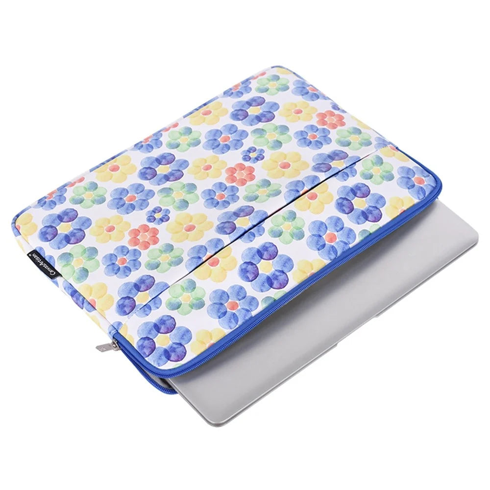 CANVASARTISAN G51-11 Laptop Sleeve Bag Flower Pattern Printing PU Leather 11-inch Notebook Carrying Case - 2
