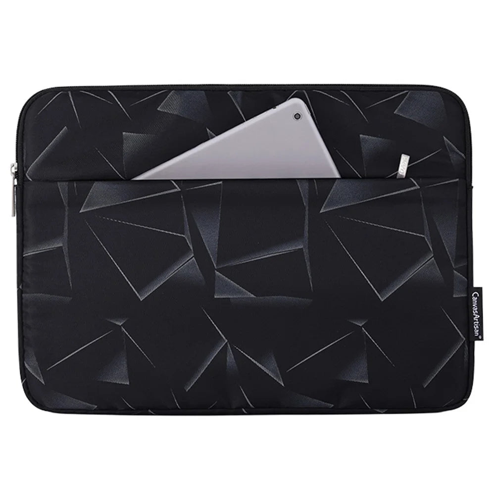 CANVASARTISAN H6-11 Triangle Geometric Printed Carry Case for 11-inch Laptops Portable Sleeve Bag with Outer Pouch Shockproof Storage Bag - 1