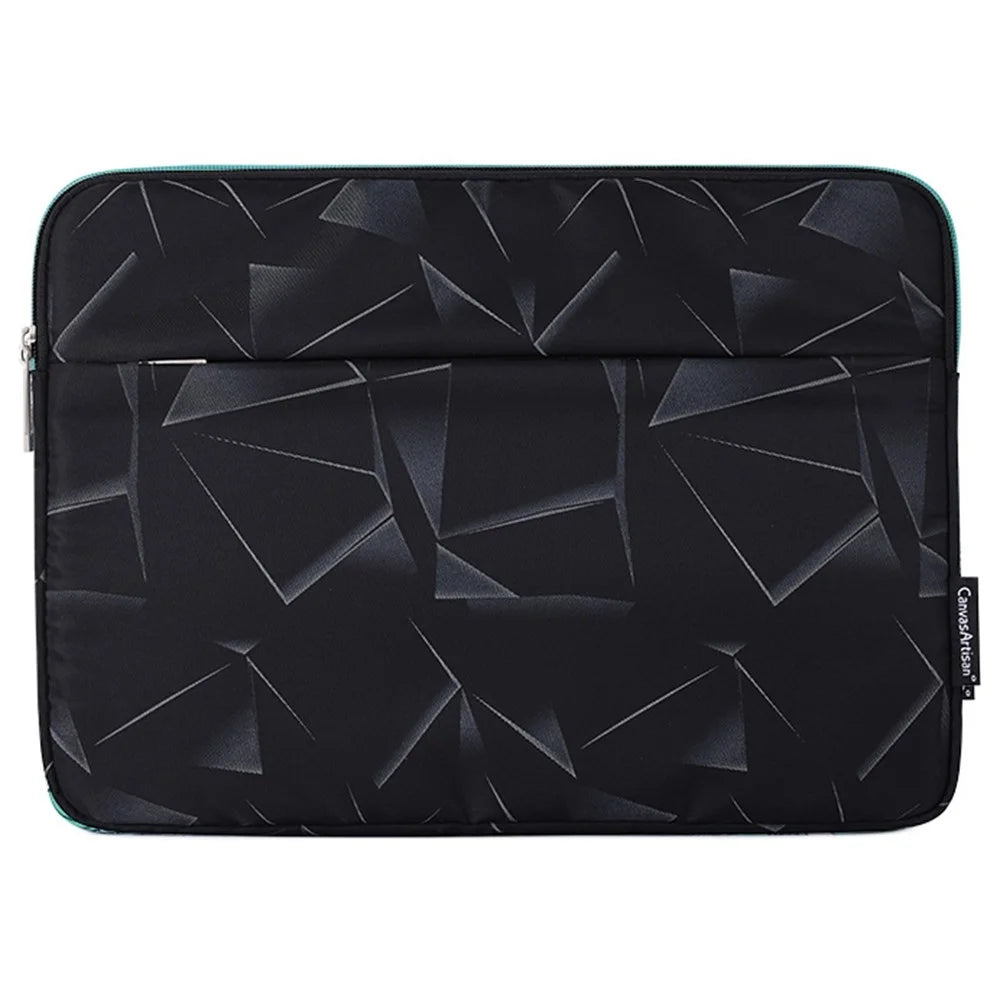 CANVASARTISAN H6-11 Triangle Geometric Printed Shockproof Sleeve Bag for 14-inch Laptops Portable Carry Case with Outer Pouch Storage Bag - 2