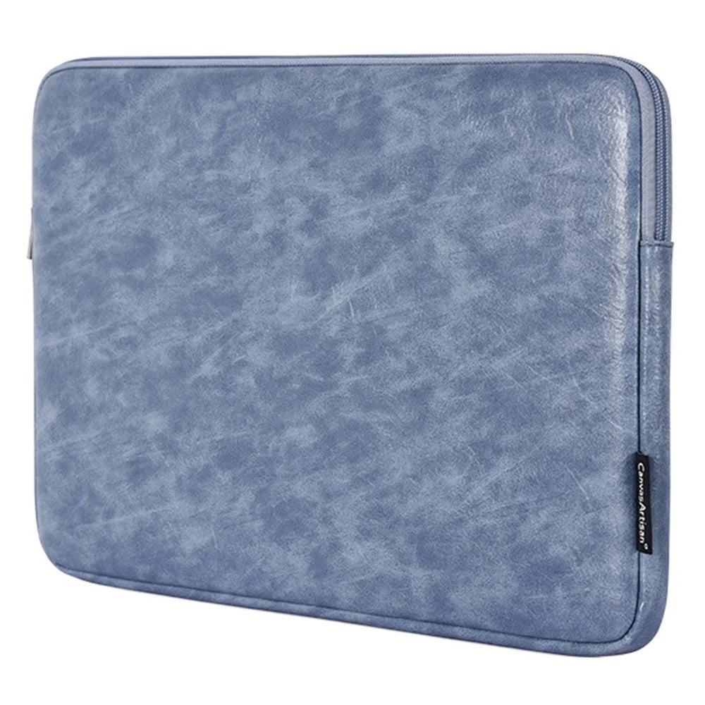 CANVASARTISAN L31-03 Anti-wear PU Leather Storage Bag for 15-inch Laptops Carry Case Portable Sleeve Bag - Blue - 3