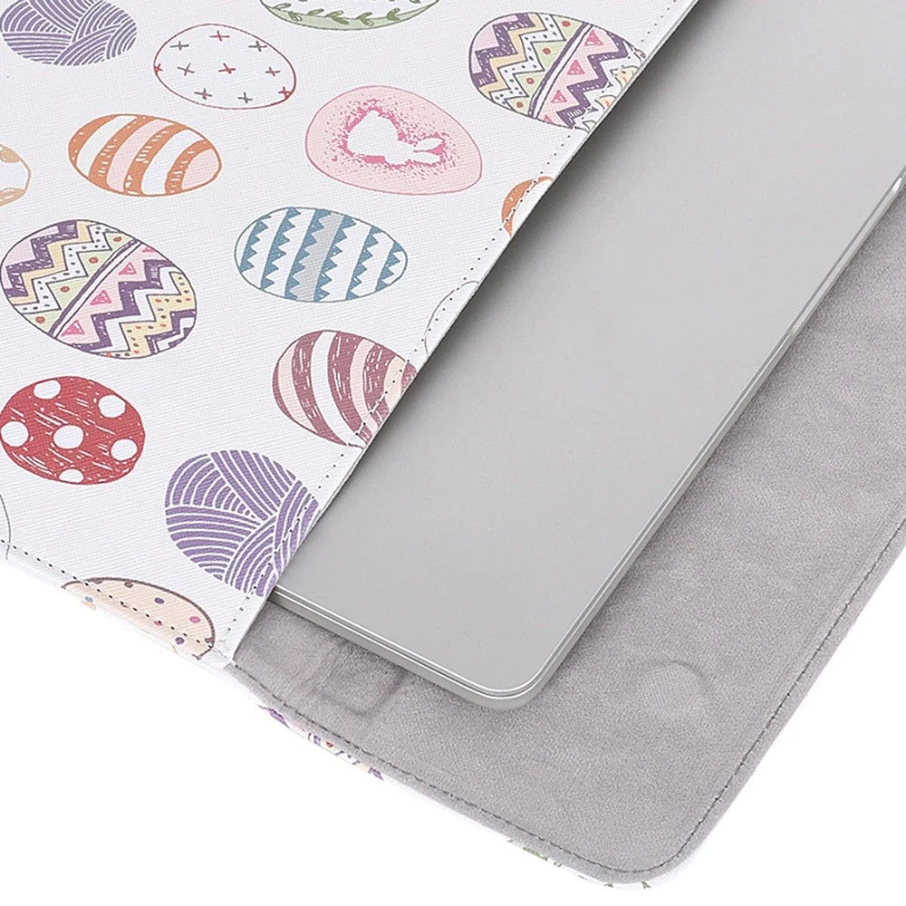 CANVASARTISAN E52-T0121 14-inch Ultra Slim Ellipse Pattern Notebook Carrying Case Magnetic Flap Envelope Laptop Sleeve + Small Bag - 7