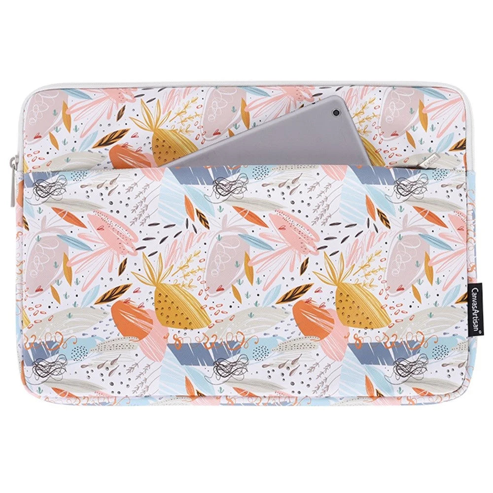 CANVASARTISAN G53-11 for 11-inch Notebook Patterned PU Soft Lining Laptop Protective Sleeve Bag with Horizontal-Opening Outer Slot - 1