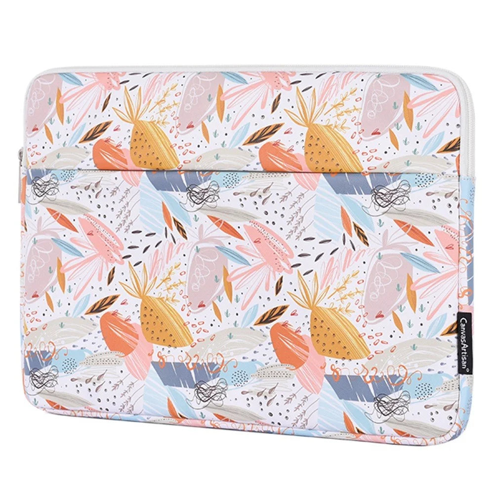 CANVASARTISAN G53-11 for 14-inch Notebook Stylish Patterned Laptop Protective Sleeve Waterproof PU + Soft Lining Pouch Bag with Horizontal-Opening Outer Slot - 3