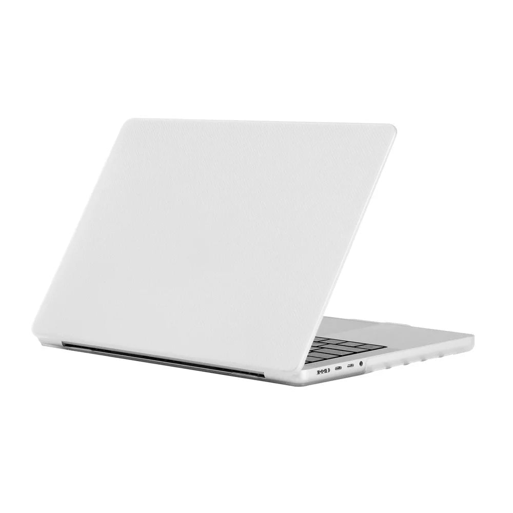 For MacBook Pro 16 inch (2026) A3429 A3428 / (2025) A3186 A3403 / (2024) A2991 / (2023) A2780 / (2021) A2485 Dot Texture Hard Laptop Cover Scratch-Resistant Hardshell Case with Foot Pad - White - 2