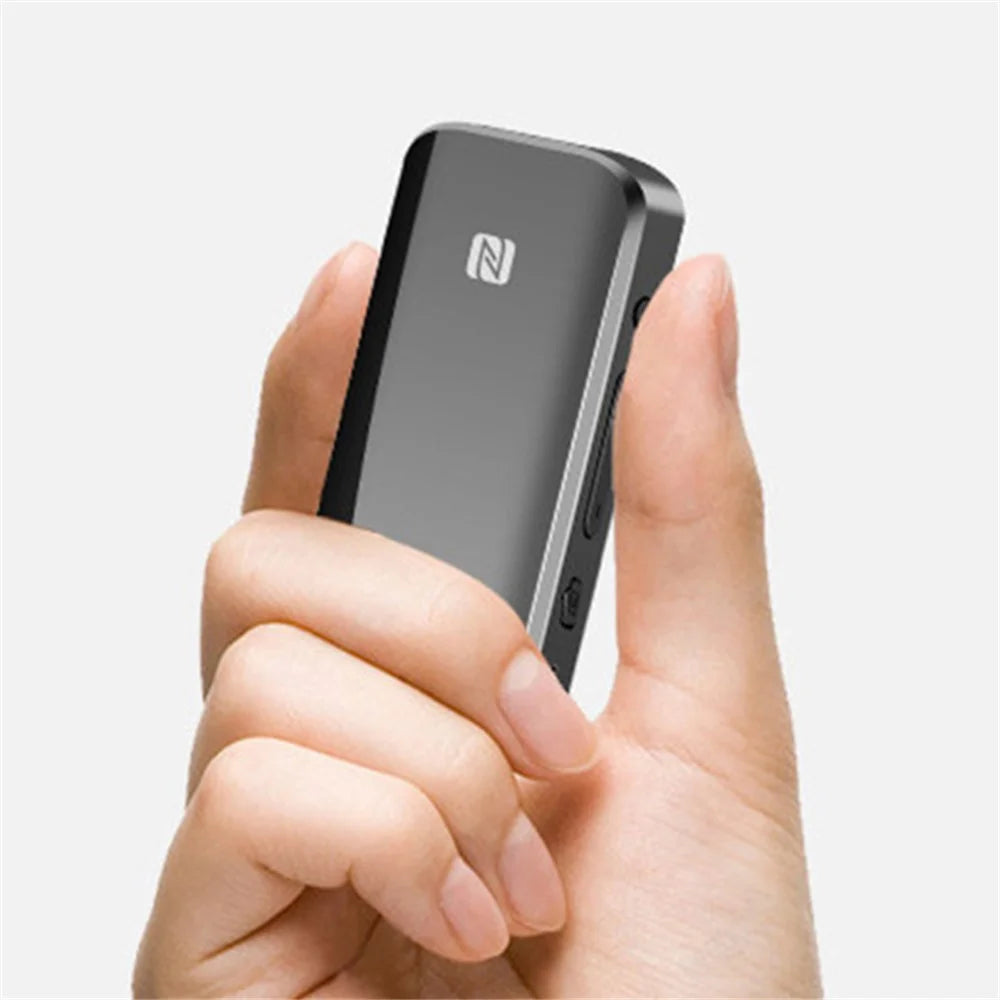 T40 Bluetooth-compatible 5.0 Receiver Push Back Clip Wireless Receiving and Transmitting 2-in-1 Car Adapter for Audio Listening to Music Hands-free Calling - 2