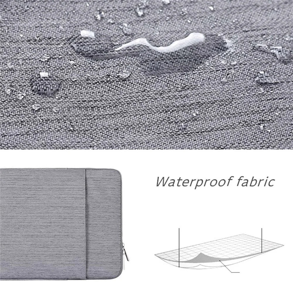 CANVASARTISAN L28-19 14-inch Laptop PC Protective Sleeve Business Style Notebook Zipper Carrying Bag (Horizontal Type) - Grey - 2