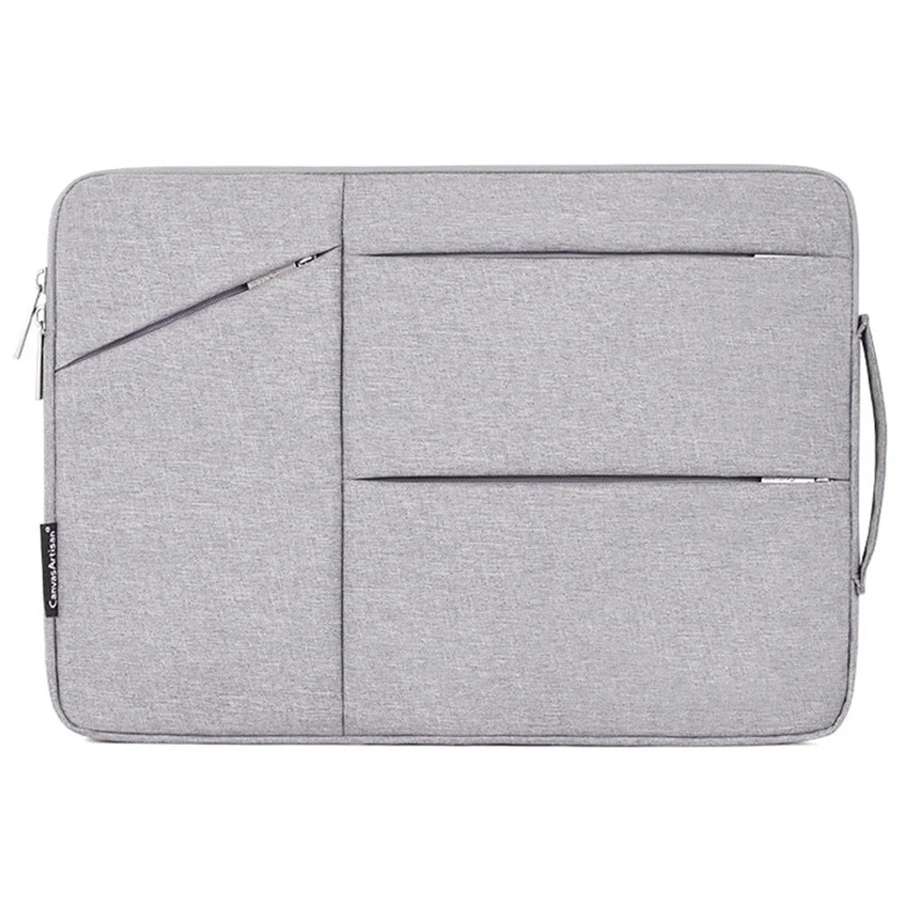 CANVASARTISAN L25-58 14-inch Laptop Bag Soft Liner Zipper Protective Sleeve Notebook Handbag Carrying Case - Light Grey - 1