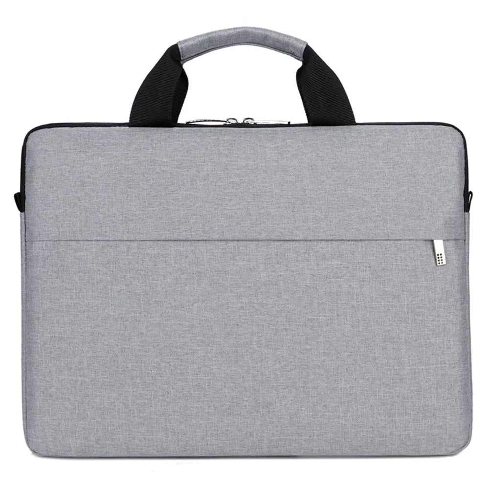 OKADE B022 15.6inch Notebook Soft Lining Protective Bag Anti-drop Laptop Handbag (with Shoulder Strap) - Grey - 2