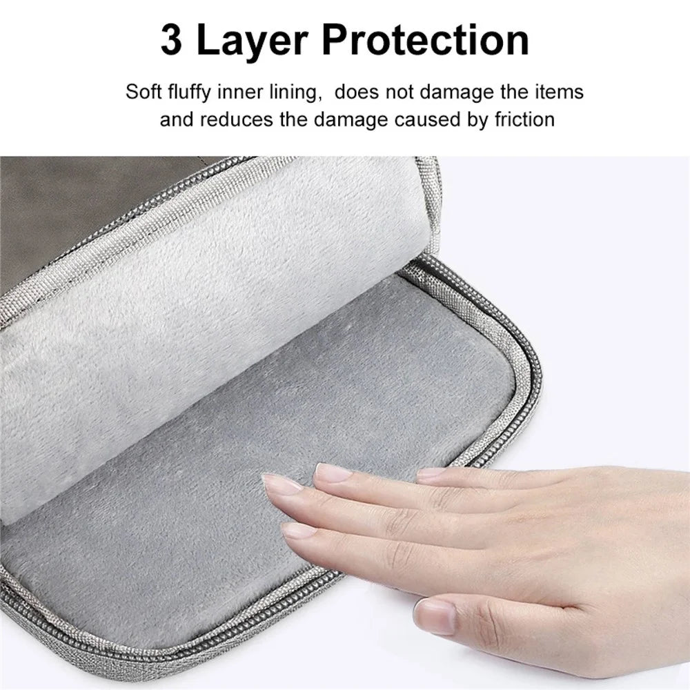 HAWEEL HWL7017 Shockproof Carry Case for iPad mini 7.9-8.4 inch Scratch Resistant Tablets Zippered Sleeve Bag with Outer Pouch - Grey - 4