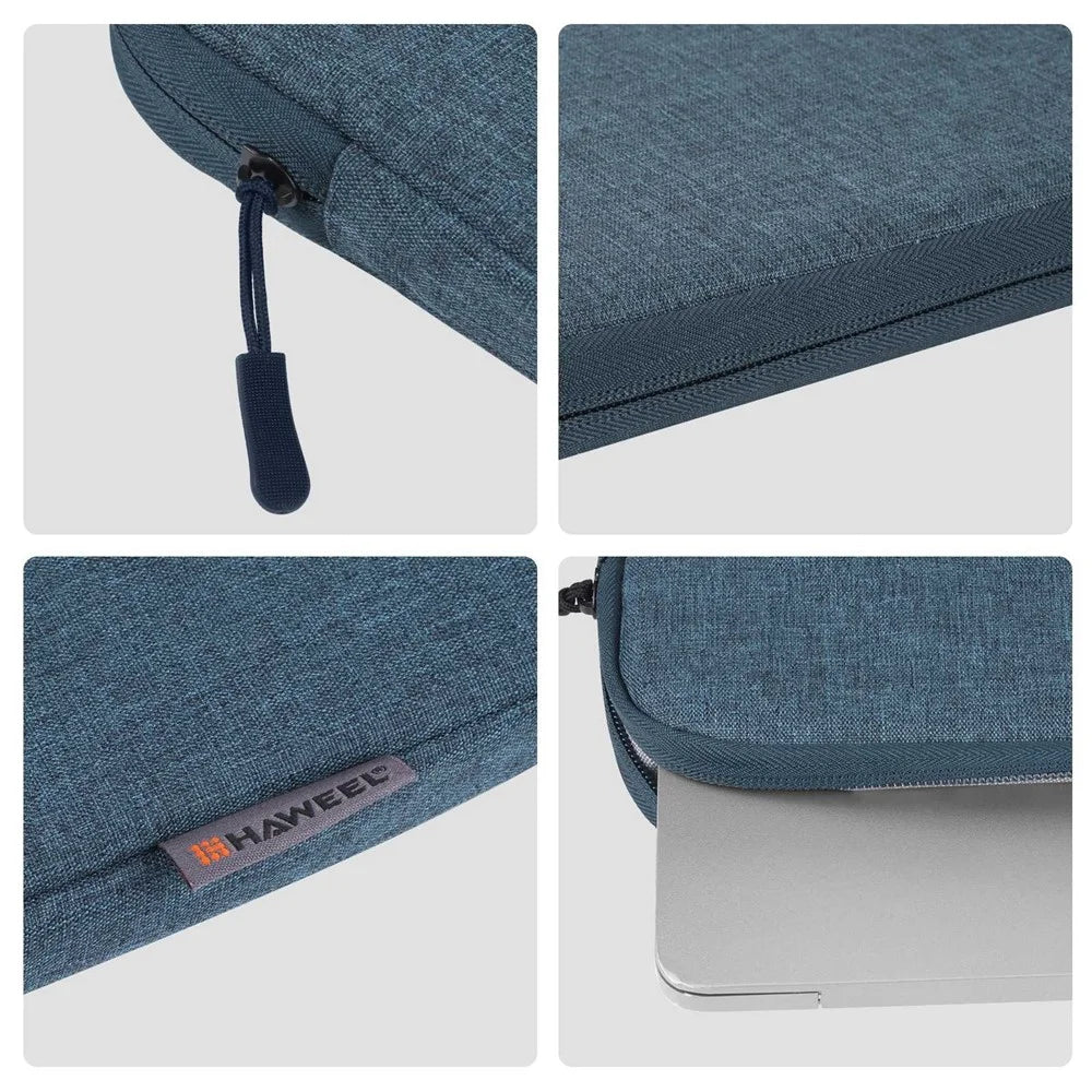 HAWEEL HWL7016 For Macbook Pro 15 inch (2016) / (2018-2019)  /  16 inch (2022) Shockproof Zippered Sleeve Bag Scratch Resistant Carry Case (40.5 x 29.5cm, 15-16.7 inch) - Blue - 6