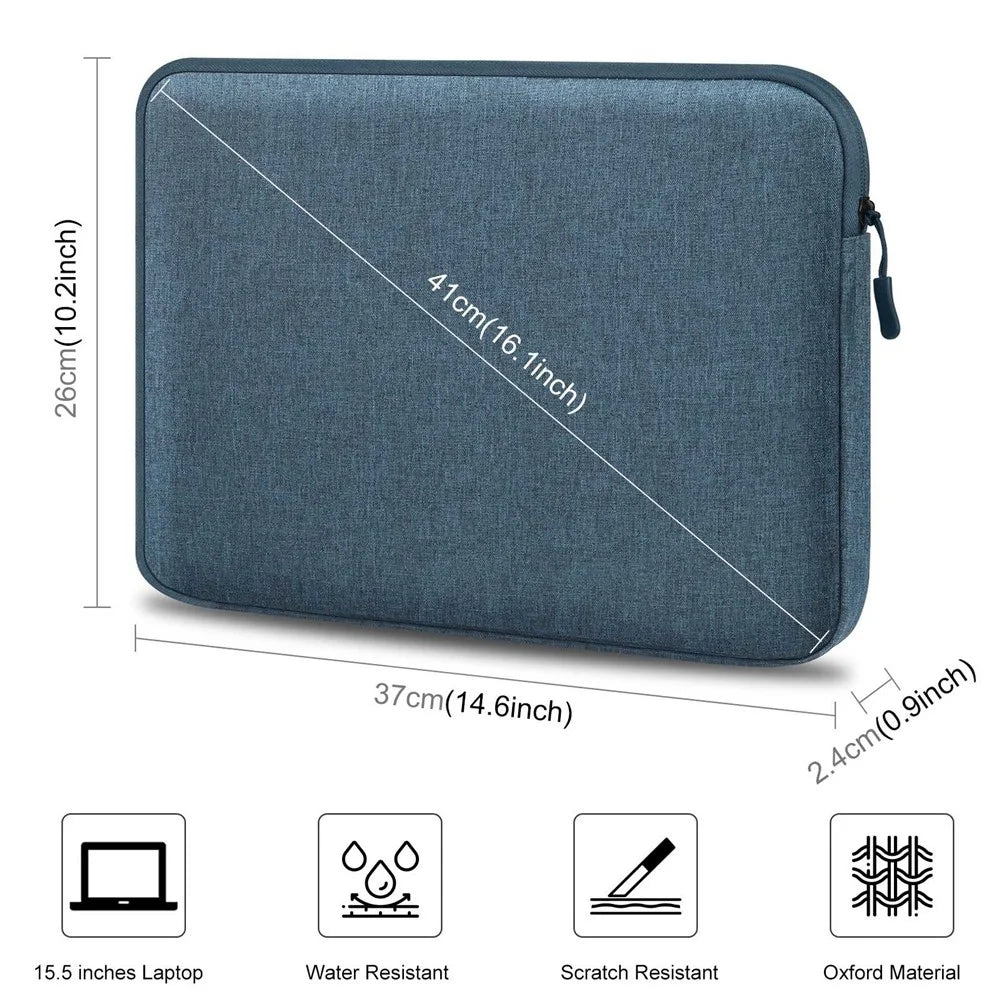 HAWEEL HWL7015 For MacBook Pro 14 inch (2021) / 15 inch (2013) / (2016) Protective Carrying Case Scratch Resistant Zippered Sleeve Bag (37 x 26cm, 14-15 inch) - Blue - 7