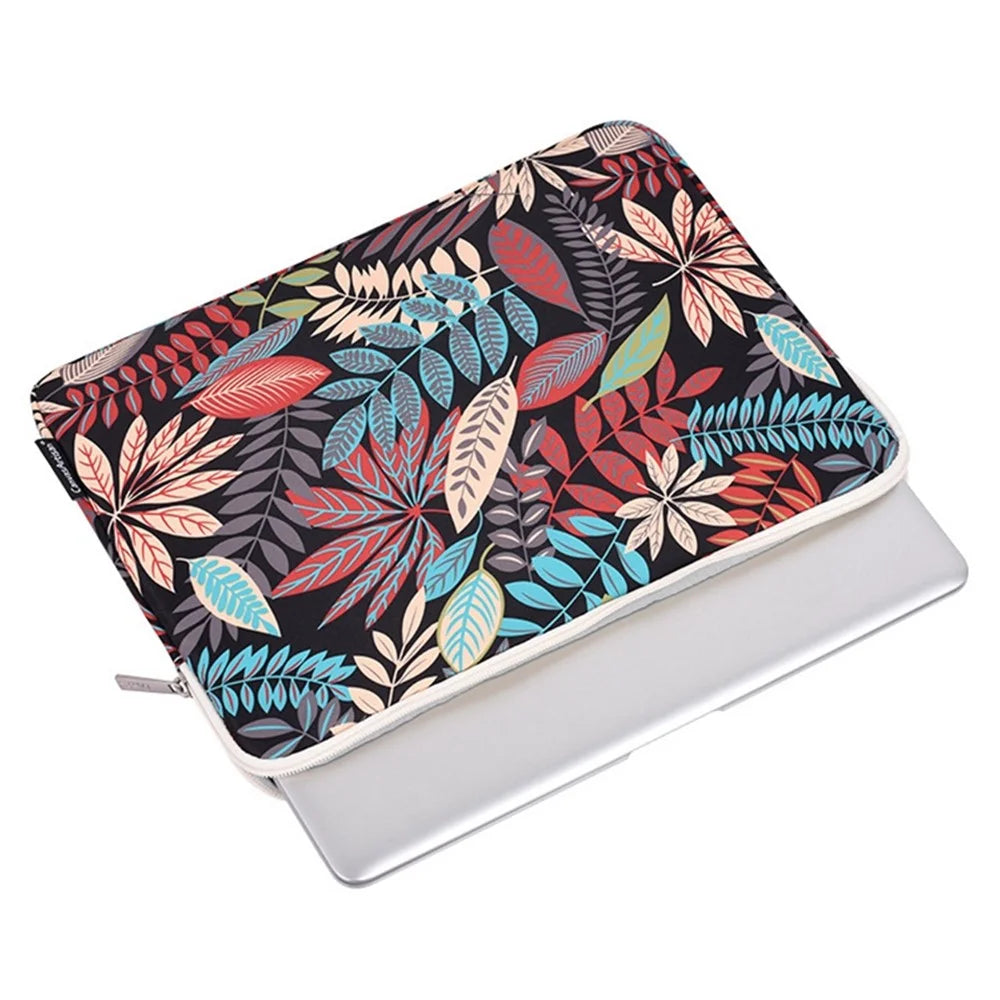 CANVASARTISAN 12-inch Laptop Shockproof Carrying Bag Colorful Leaves Print Notebook Protective Sleeve - H30-01 - 5
