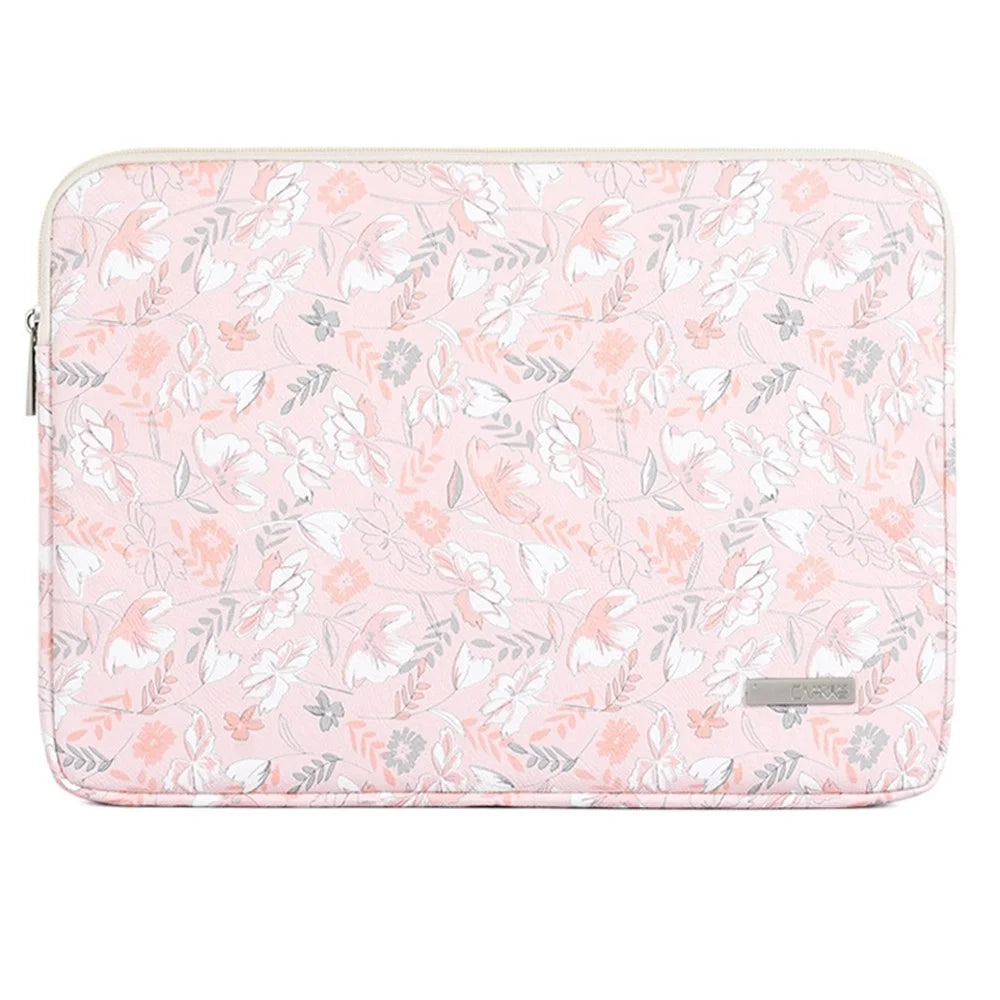 CANVASARTISAN G4-01 13-inch Laptop PU Leather Storage Bag Flower and Leaves Print Notebook Protective Sleeve - 2
