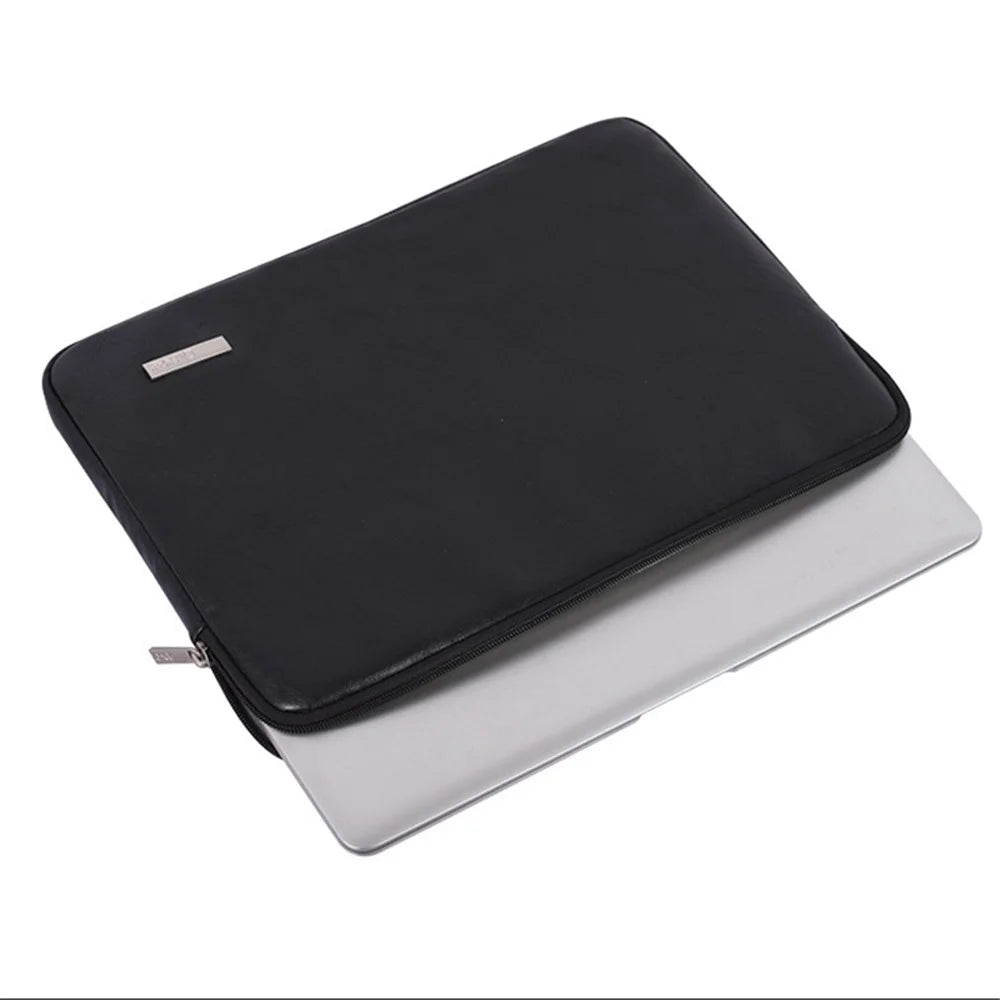 CANVASARTISAN  L38-T0311 Anti-Scratch Sleeve Bag for 13 inch PU Leather Laptops Carry Case Portable Slim Case with Small Bag - Black - 4