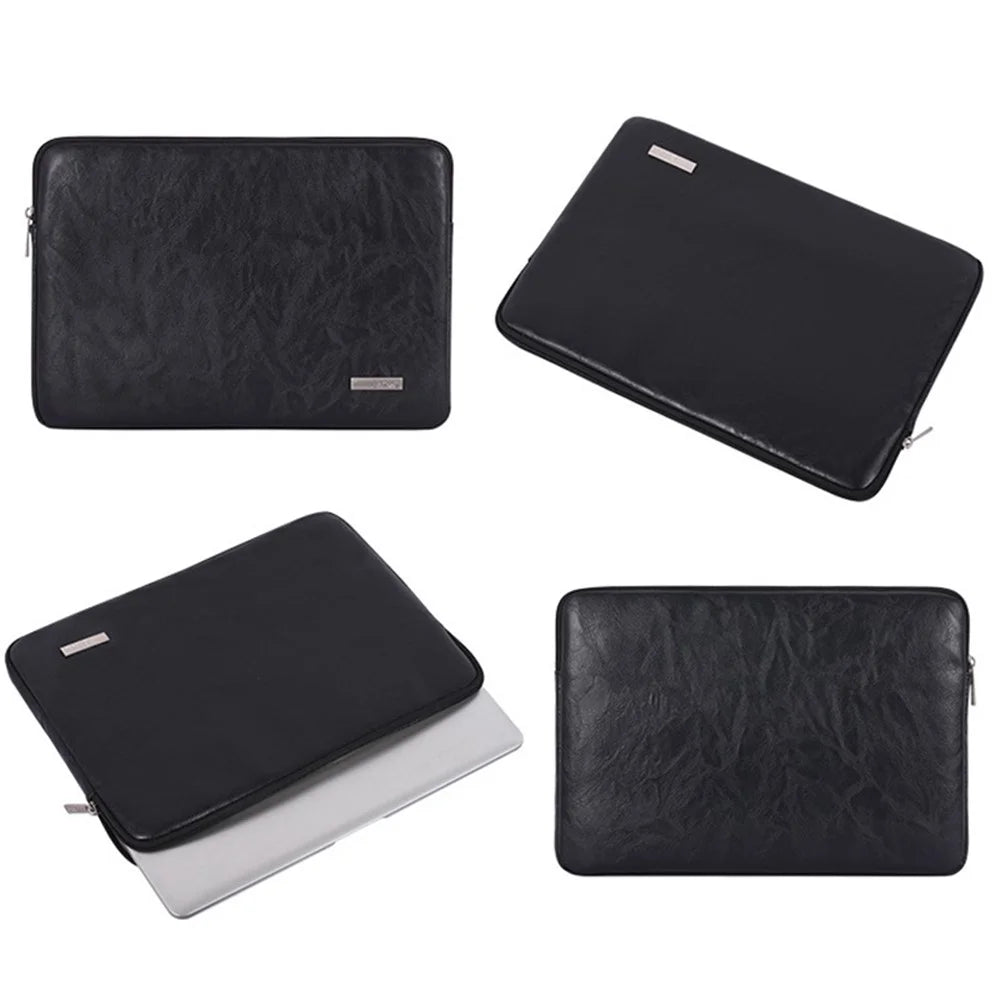 CANVASARTISAN  L38-T0311 PU Leather Sleeve Bag for 11 inch Laptops Anti-Scratch Carry Case Notebook Portable Slim Case with Small Bag - Khaki - 7