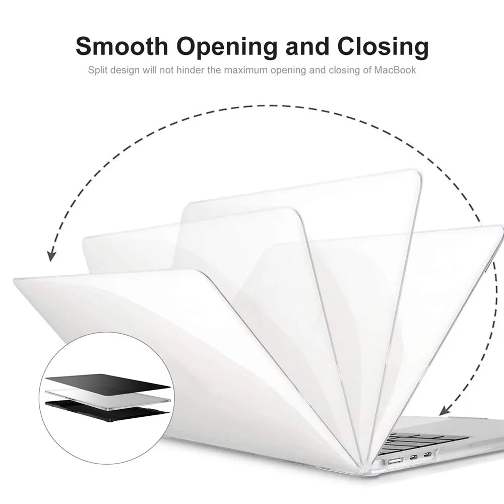 ENKAY HAT PRINCE for MacBook Air 13 inch (2026) A3449 / (2025) A3240 / (2024) A3113 / (2022) A2681 Crystal PC Front and Back Protective Cover Shell - Transparent - 2
