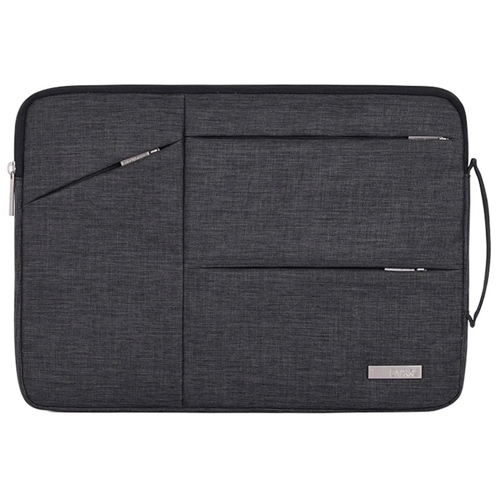CANVASARTISAN L2-08 14-inch Laptop Tote Pouch Waterproof Notebook Zipper Sleeve Bag (with Handle) - Black - 1
