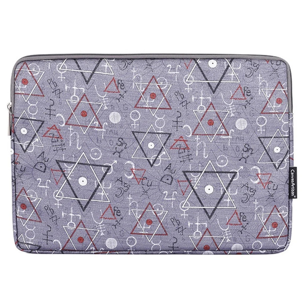 CANVASARTISAN H26-01 14-inch Notebook Protective Sleeve Geometric Print Laptop Portable Zipper Bag - 1