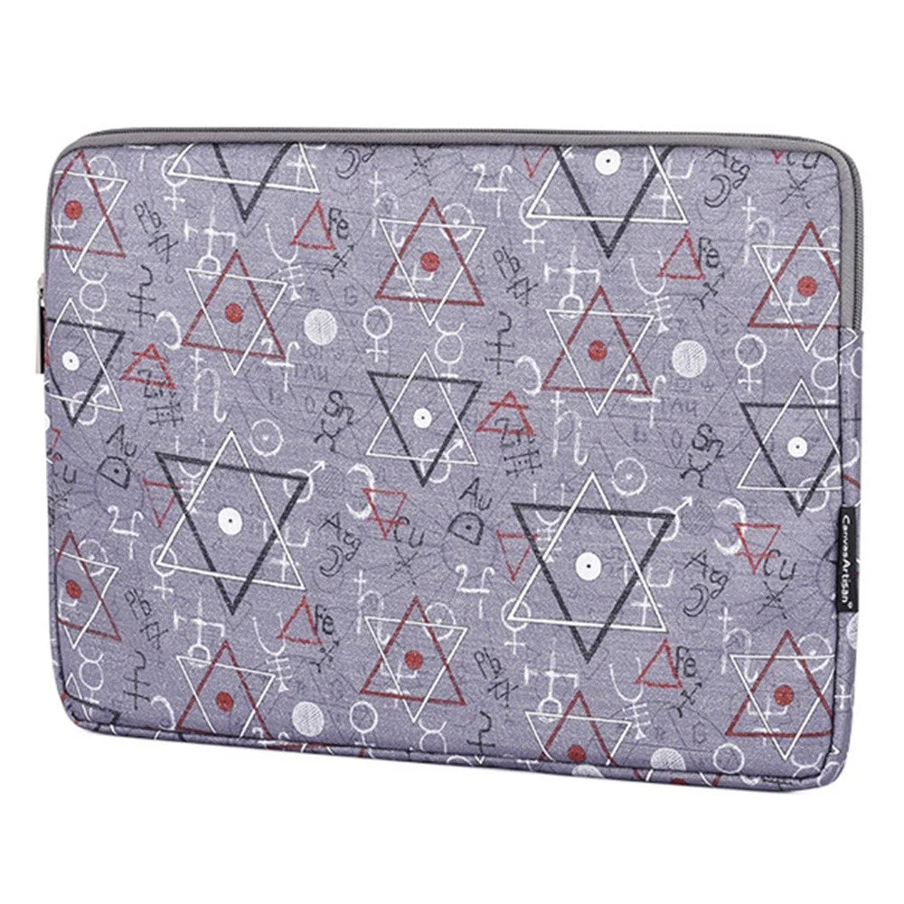 CANVASARTISAN H26-01 15-inch Laptop Collision Resistant Portable Zipper Bag Geometric Print Notebook Protective Sleeve - 2