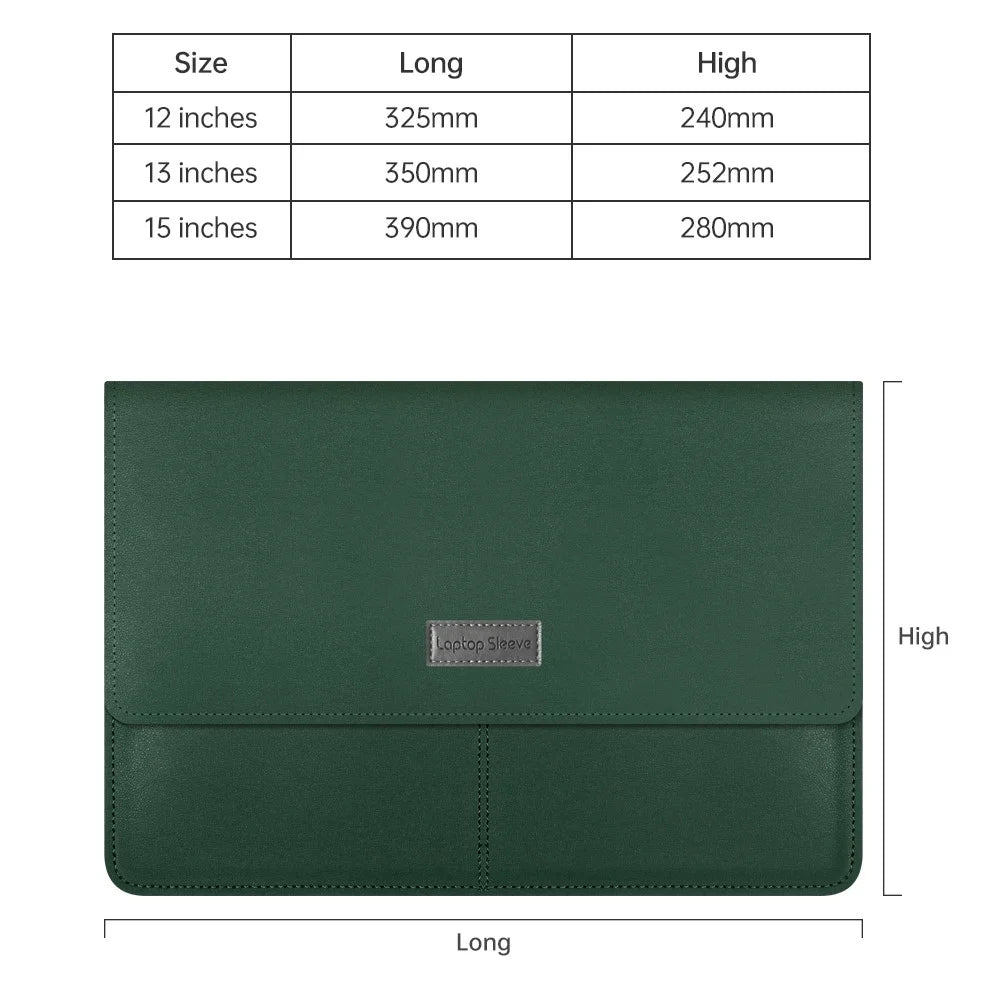 11-12 Inch Laptop Storage Bag for MacBook Anti-scratch PU Leather Notebook Computer Sleeve Mouse Pad - Pink - 7