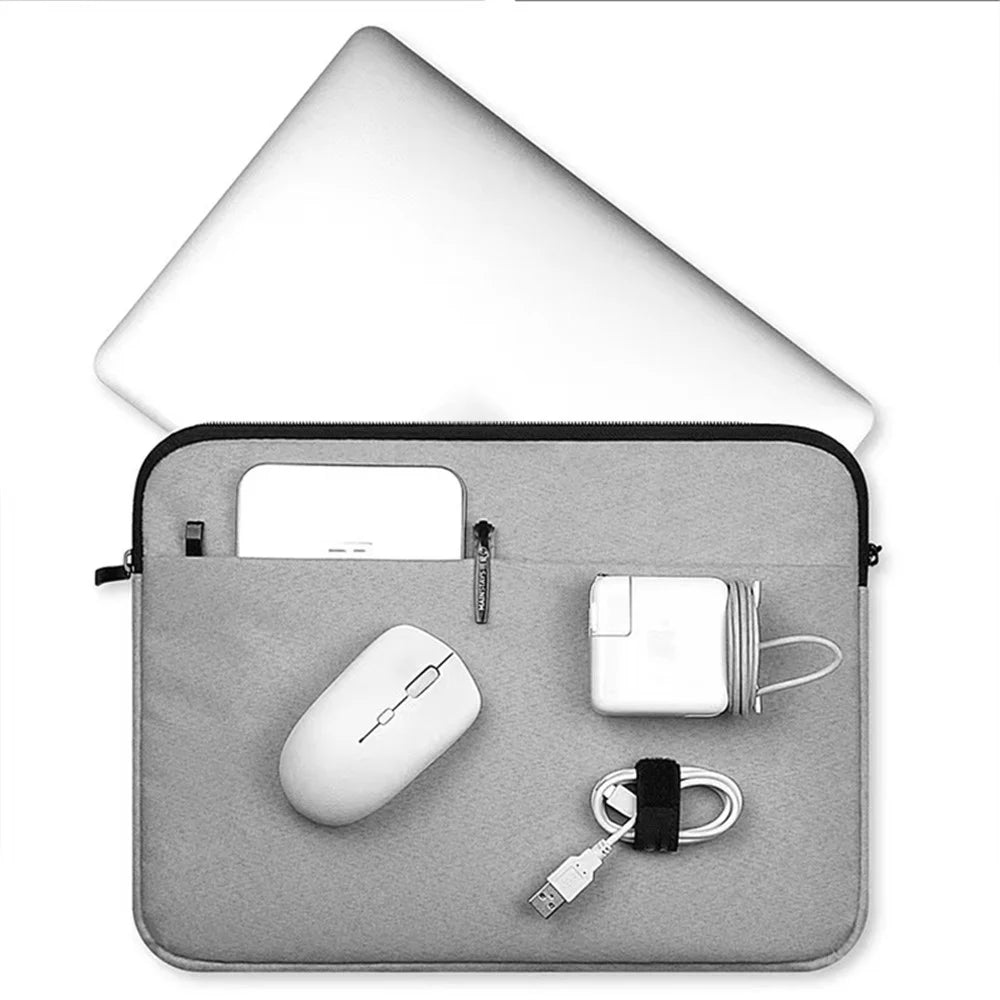 12.9 Inch Large Notebook Computer Case Bag Laptop Tablet Sleeve Portable Protection Cover for iPad 12.9 inch - Light Grey - 2