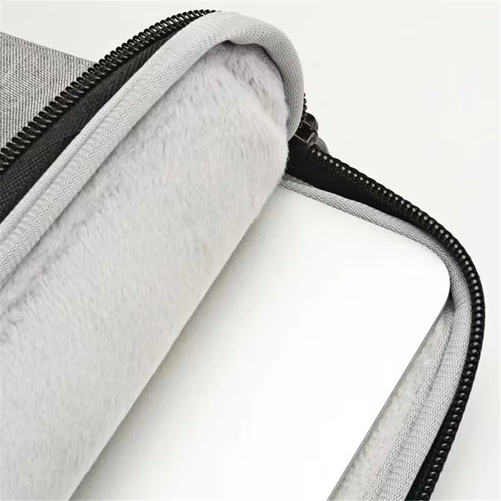 12.9 Inch Large Notebook Computer Case Bag Laptop Tablet Sleeve Portable Protection Cover for iPad 12.9 inch - Light Grey - 3