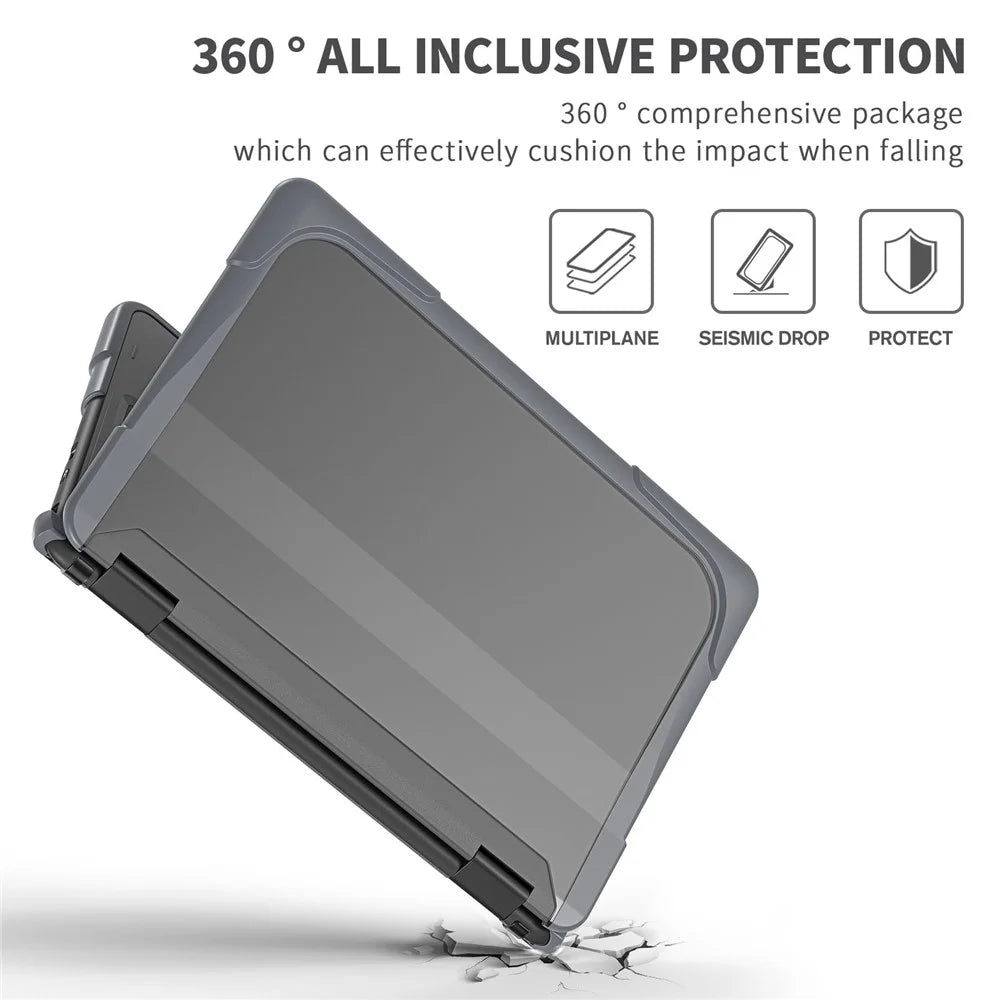 For Dell Chromebook 11.6-Inch 3100 / 3110 PC+TPU Laptop Case Anti-scratch Notebook Computer Upper+Lower Cover - 3