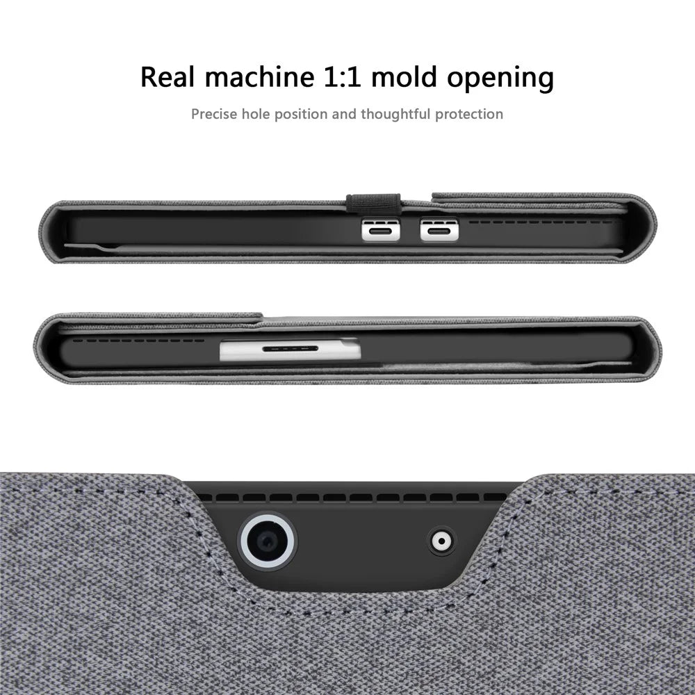 For Microsoft Surface Pro 9 Microfiber Leather Tablet Case Flip Stand Protective Cover with Pen Holder - 4