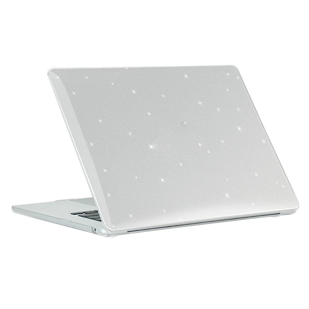 ENKAY HAT PRINCE For Macbook Air 15 inch (2025) / (2024) / (2023) A2941 (EU Version) Glitter PC Laptop Case with TPU Film + Plugs - Transparent - 2
