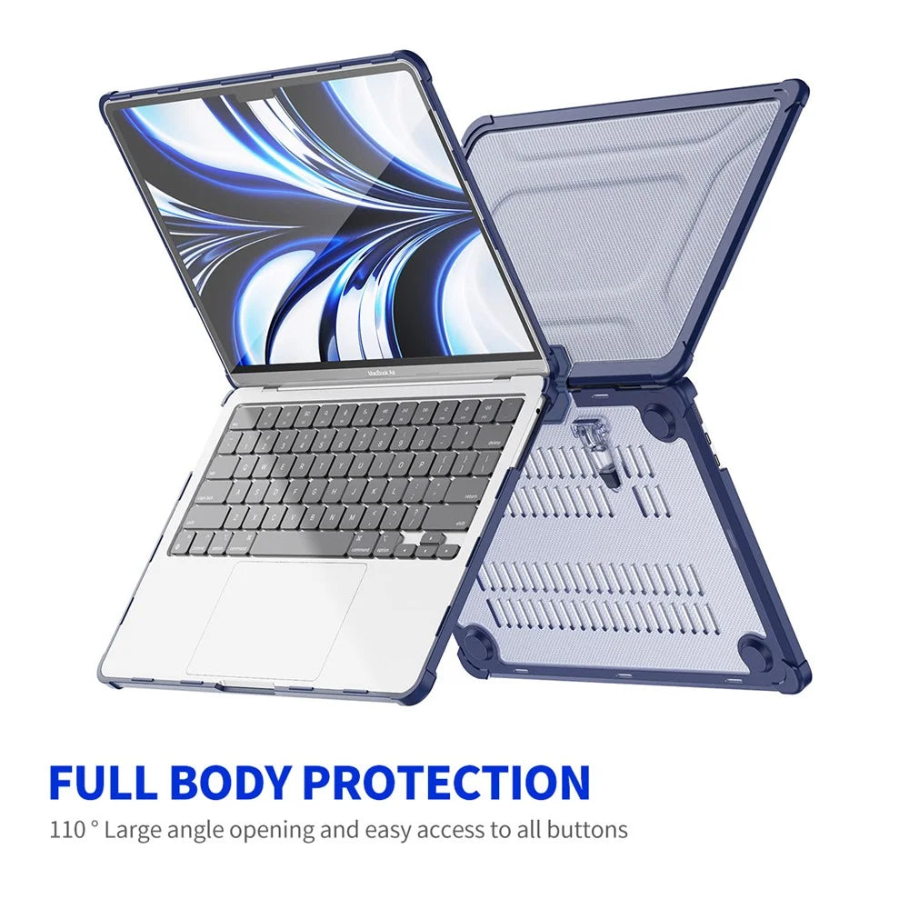 ENKAY HAT PRINCE for MacBook Air 13 inch (2026) A3449 / (2025) A3240 / (2024) A3113 / (2022) A2681 (US) PC Laptop Cover - Dark Blue - 2
