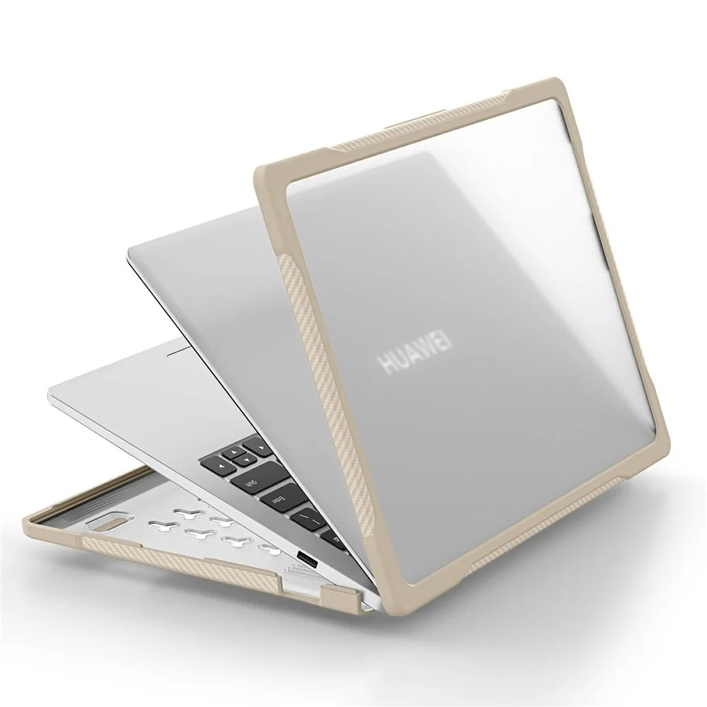 Sailor Series for Huawei MateBook D14 (2023) Case PC+TPU Anti-Cracking Protective Cover - Khaki - 4