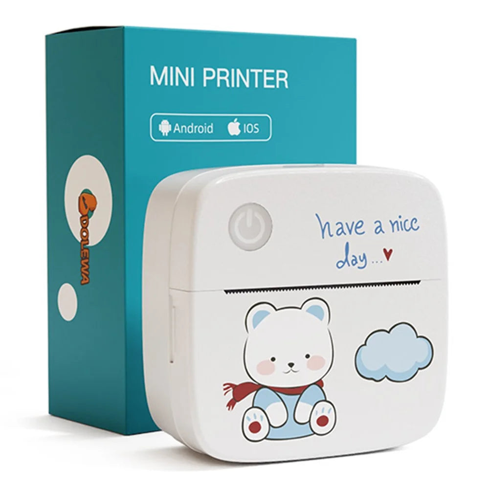 LX-D2 Thermal Inkless Bluetooth-compatible 5.2 Mini Printer for Photos, Notes, Receipt (Standard Version) - Blue - 2