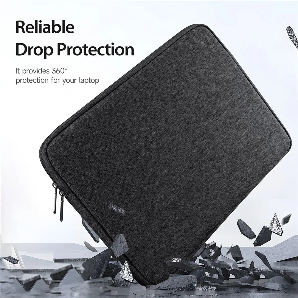 DUX DUCIS LBDA Series 14-15.4 Inch Laptop Bag Soft Lining Notebook Pouch - Black - 5