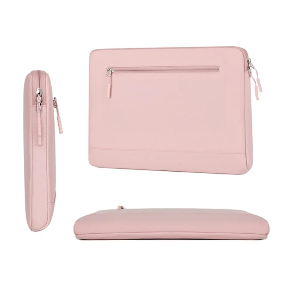 15-15.6 inch Notebook Bag Oxford Cloth Laptop Bag with Zipper Portable Phone Mouse Storage Bag - Pink - 2