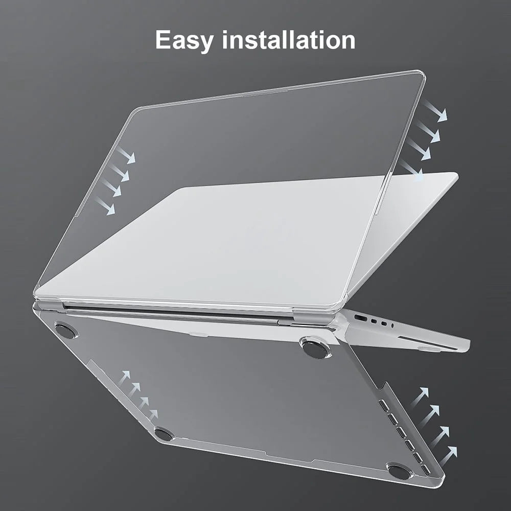 BENWIS MP-CHC For MacBook Air 13 inch (2026) A3449 / (2025) A3240 / (2024) A3113 / (2022) A2681 Crystal Clear Laptop Case Shockproof PC Hard Shell - 5