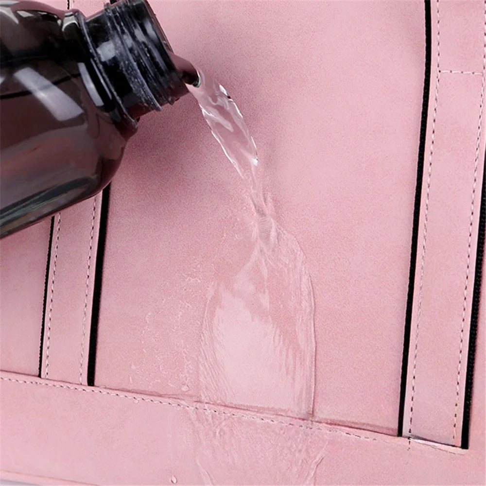Q5 15-15.6 inch Laptop Anti-scratch Lining Handbag PU Leather Notebook Carrying Bag - Pink - 5