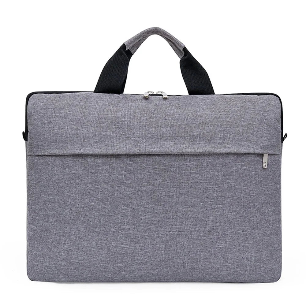 13-inch Laptop Carrying Handbag 300D Cationic Fabric Anti-shock Notebook Crossbody Bag - Grey - 1
