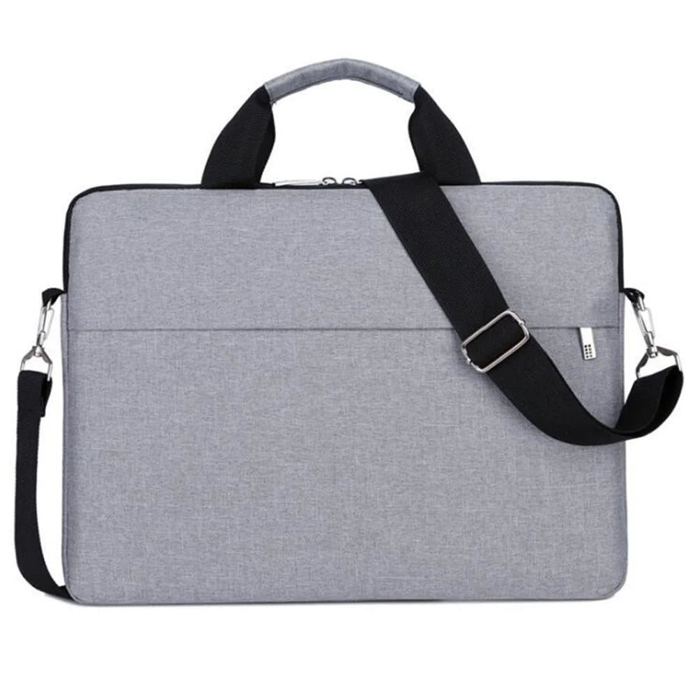 13-inch Laptop Carrying Handbag 300D Cationic Fabric Anti-shock Notebook Crossbody Bag - Grey - 2