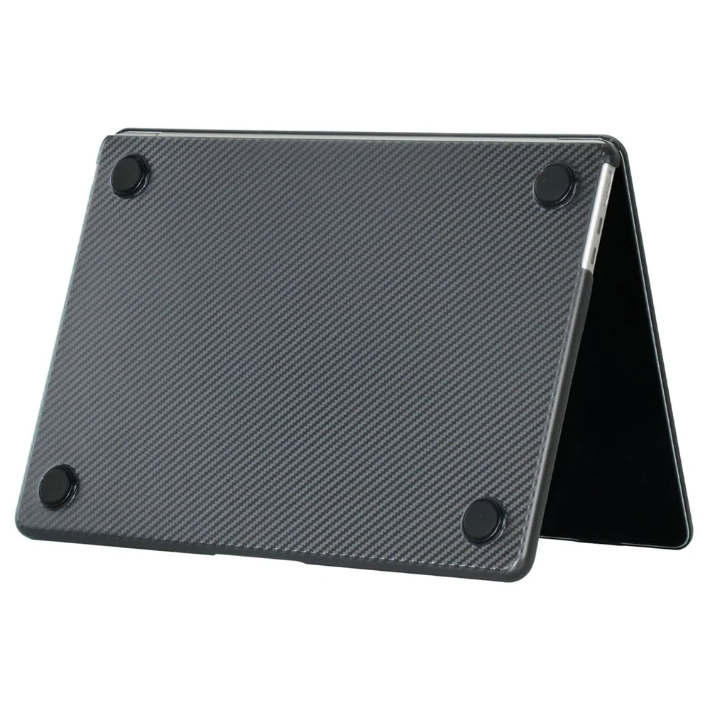For MacBook Air 15 inch (2026) A3448 / (2025) A3241 / (2024) A311 / (2023) A2941 Case Carbon Fiber Texture Plastic Laptop Cover - Black - 5