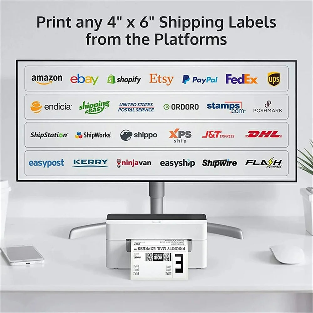 XPRINTER XP-D463B Label Maker with Thermal Printing 26-108mm QR Code Barcode Label Printer - US Plug - 4