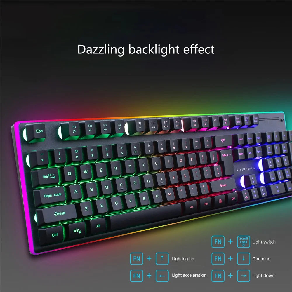Y-FRUITFUL KM99 Backlit Bluetooth-compatible Keyboard Mouse Set for Home Office - 5