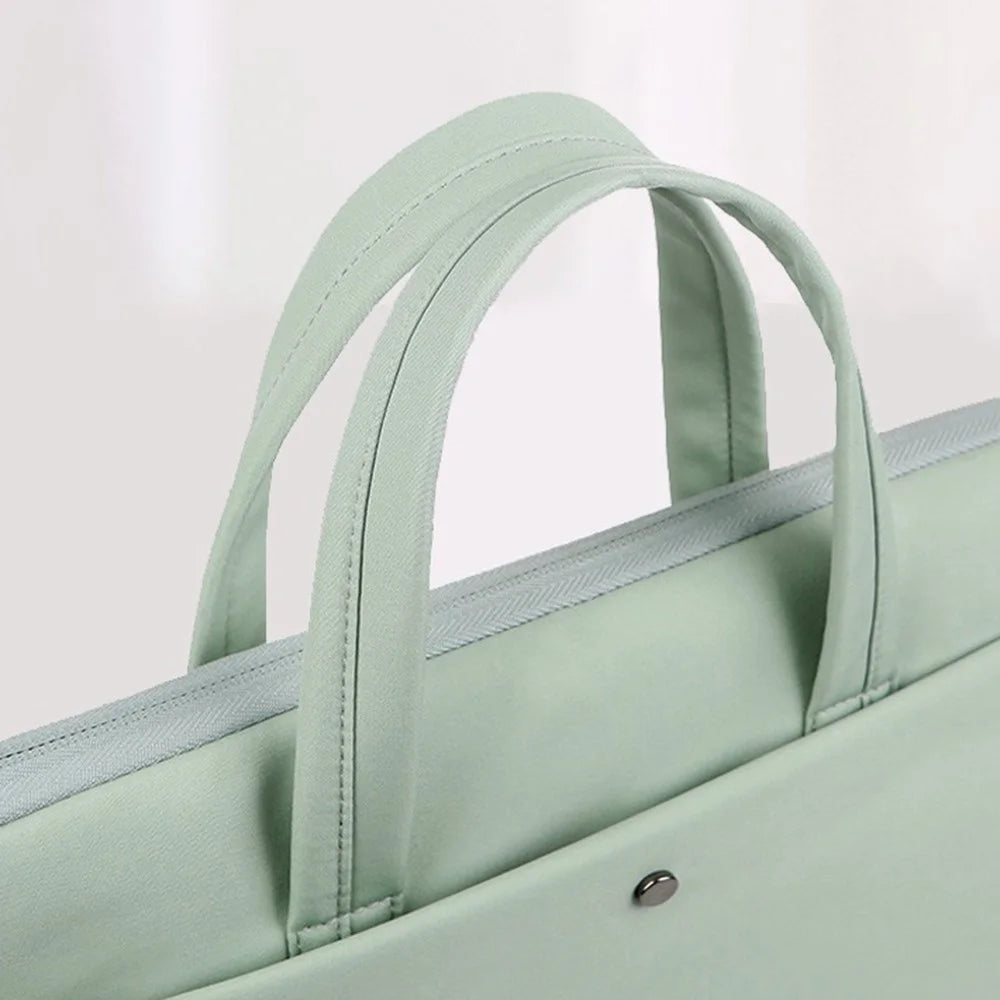For 13.3 Inch Laptop Carrying Case Oxford Cloth Storage Bag Notebook Sleeve - Green - 4