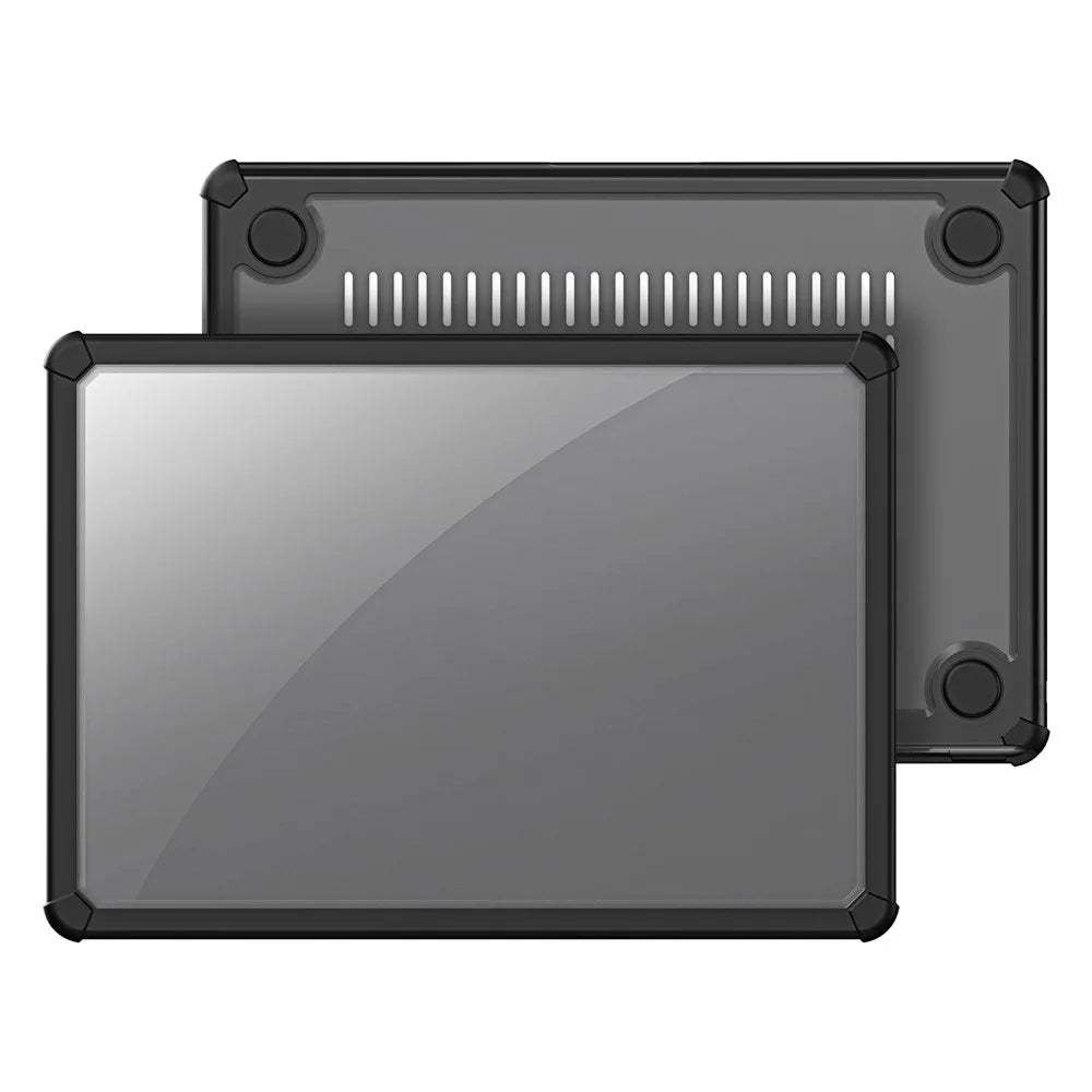 DUX DUCIS LCGM Series Glossy Case for Macbook Air 15 inch (2025) / (2024) A3114 / (2023) A2941 TPU+PC Protective Shell - Black - 1