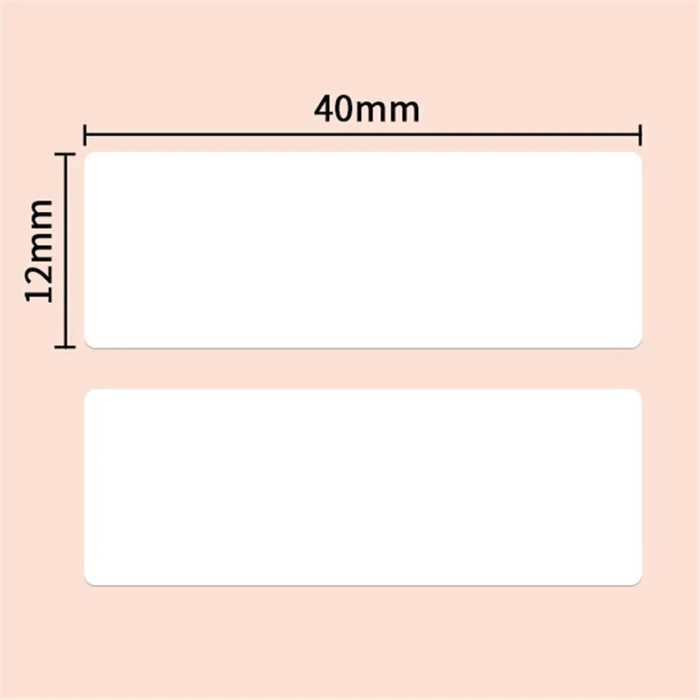 For Marklife P12 / P15 / P50 Self-Adhesive Thermal Label Sticker 12x40mm Label Paper Label Maker Tape - White - 2