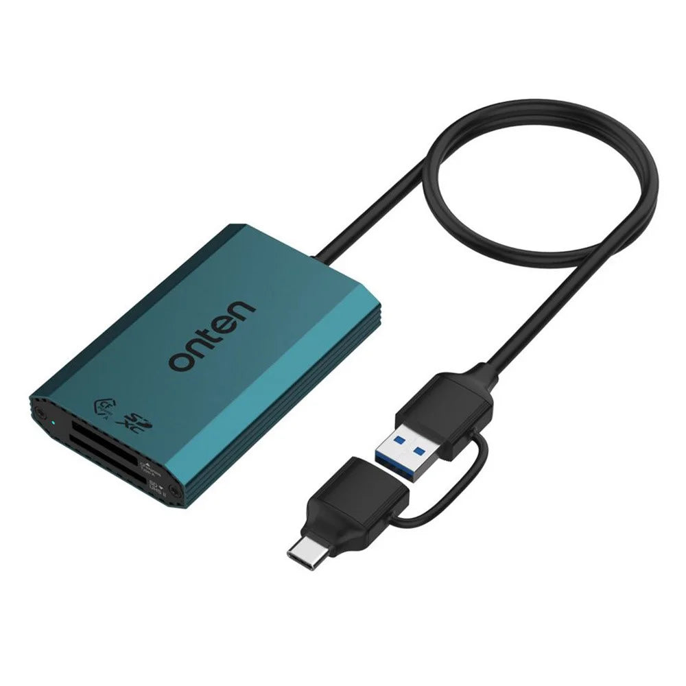 ONTEN P3 Dual Slot Card Reader USB-A / USB-C to Cfexpress A / SDXC High Speed Data Transfer Adapter - 1