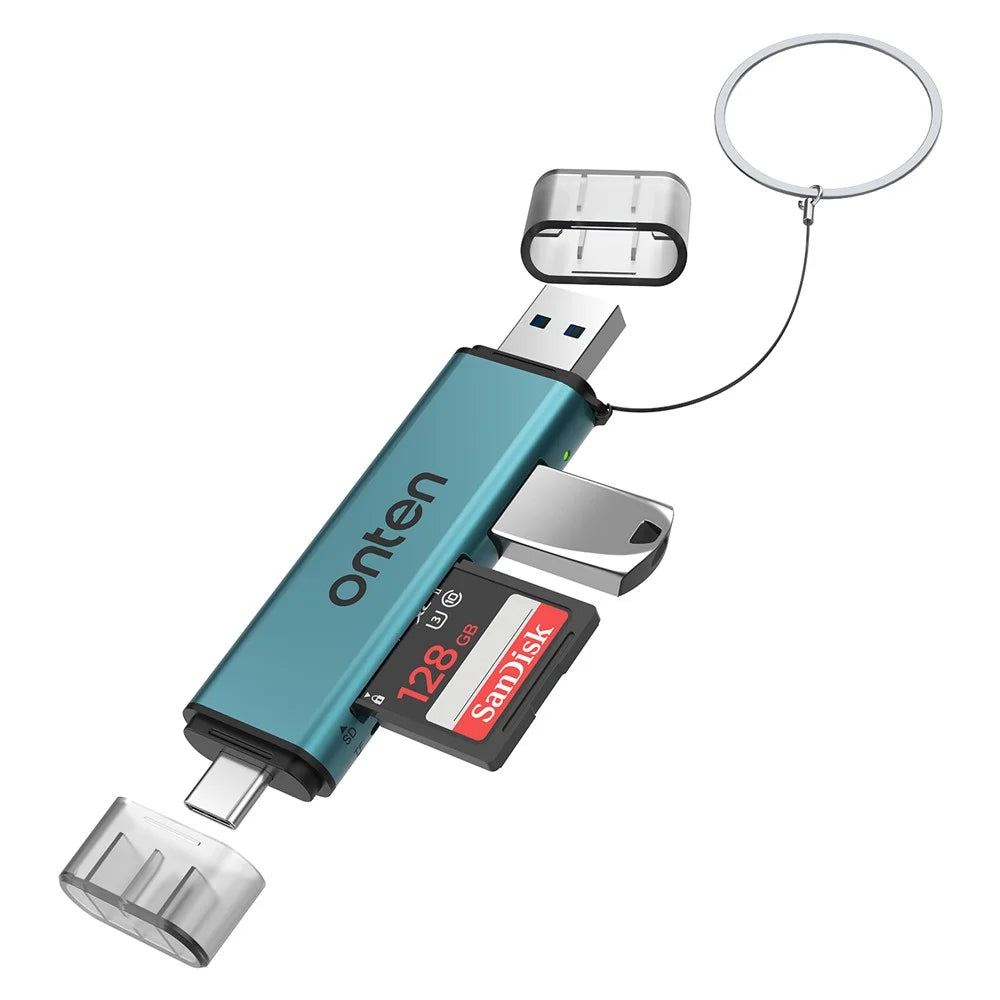ONTEN OTN-CR537S Type-C / USB to USB3.0 + SD / TF Card Slots Multi-Function Card Reader - 2